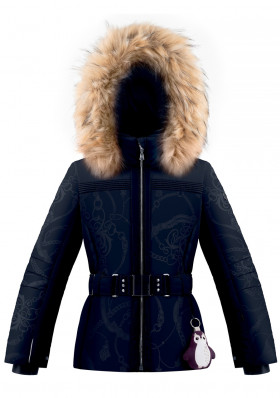 Dziecięca kurtka dziewczęca Poivre Blanc W21-1003-JRGL / A Ski Jacket-embo gothic blue